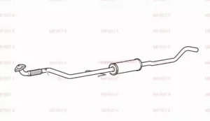 EXHAUST MIDDLE SILENCER FITS VAUXHALL MERIVA A (X03) 1.6 I 16V TWINPORT 2003-10 - Picture 1 of 1