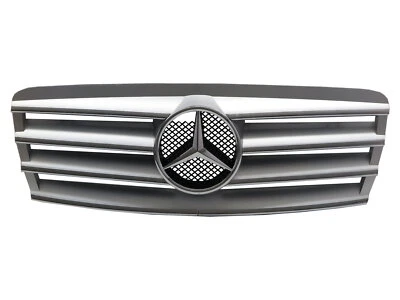 W210 1995-1999 Pre-Facelif GRILLE/GRILL 4FIN CHROME/SILVER for Mercedes-Benz V2 - image 1 of 4