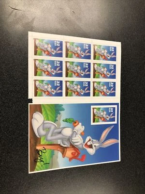 US 3138 Bugs Bunny No Die Cut On Right - Missing Small Piece At The Bottom. - Image 1 of 4