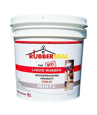 INFLOW SOLUTIONS Rubberseal Liquid Rubber Waterproofing Roll On White 1 Gallon - New