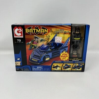 C3 Construction Mini Batmobile Building Playset W/ Figures Art Asylum New - Image 1 of 4