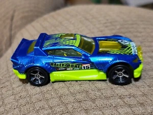 Hot Wheels 305/365 2017 HW Digital Circuit 1/5 Rally Cat Blue DTX15 VGUC C130A - Picture 1 of 5