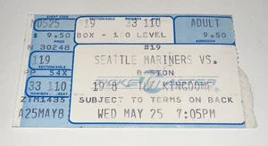 5/25/1988 Red Sox MLB Seattle Mariners KINGDOME Ticket Stub Clemens Win #67 CGSO - Picture 1 of 2