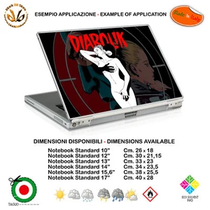 Diabolik cartoon adesivo notebook tablet sticker comics print pvc 1 pz. - Bild 1 von 2