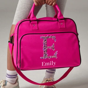 Floral Personalise School Junior Dance Bag Any Text Back Kids To School #BTC - Picture 1 of 16