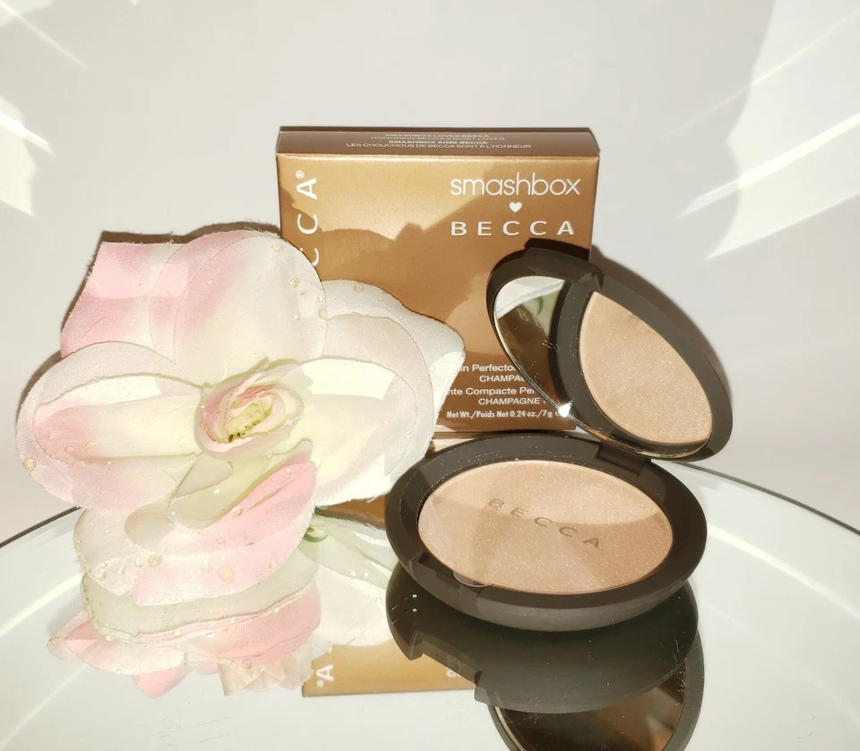 Smashbox Becca Shimmering Skin Perfector Pressed Champagne Pop 7g 0.24oz Full Sz - Image 1 of 1