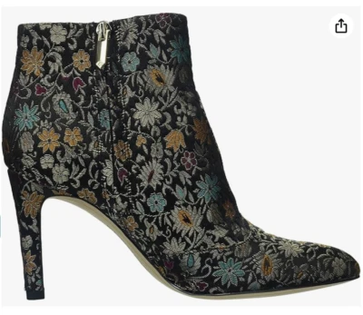 Sam Edelman Olette Negro Floral Brocado Tapiz Stiletto Botines Mujer 8.5 Foto 1 de 4