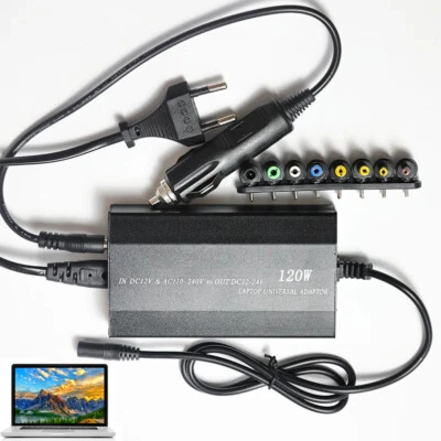 120W DC 12V Laptop KFZ Ladekabel Für Notebook Netzteil Adapter Ladegerät Auto - Bild 1 von 4