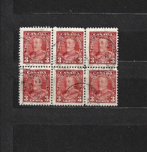 CANADA #219    BLOCK OF  6  USED - Image 1 of 1