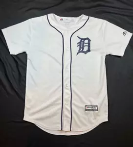 Jeimer Candelario Detroit Tigers MLB Majestic Cool Base Jersey Youth M (10/12) - Picture 1 of 18