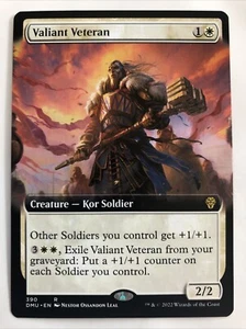 MTG Dominaria United Valiant Veteran Extended Art 390 NM Rare - Picture 1 of 2