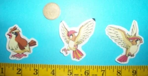Pokémon Gen #1 Pidgey,Pidgeotto,Pidgeot Fabric Appliques ~ Iron ons - Picture 1 of 1