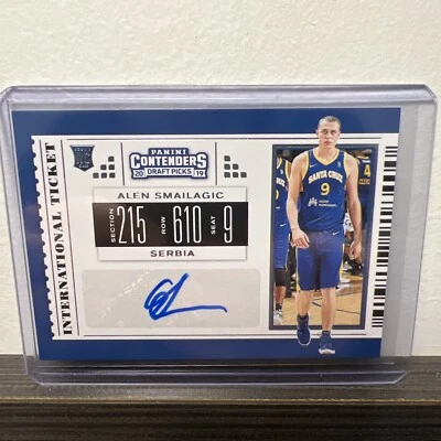 2019 Panini Contenders Draft #4 Alen Smailagic International Ticket Auto RC - Image 1 of 2