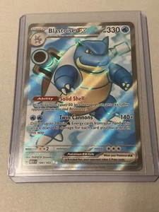 Blastoise EX Full Art 184/165 Scarlet Violet 151 (NM) US SELLER | OPEN TO OFFERS - Picture 1 of 10