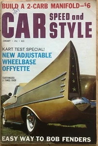 1961 CAR SPEED and STYLE Mag Jan -Chrysler 1954 Oldsmobile SUPERCHARGER MANIFOLD - Bild 1 von 4