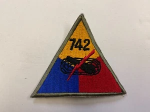 F0152 Repro WW2 US Army Armored Tank Battalion Triangle 742nd IR44D - Picture 1 of 2