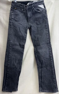 Volcom Jeans Youth 26 (12)x 26 inseam Black Enowen Classic Fit Denim Distressed - Picture 1 of 12