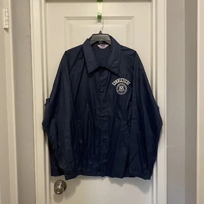Chaqueta/Rompevientos UCONN Coaches De Colección Talla XL Connecticut RARA Hecha en EE. UU. Foto 1 de 4