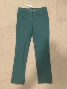 NWT Ann Taylor Pants Sz 4 Green High Waist Career Work Ankle Woman’s Pants - Picture 1 of 6