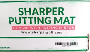 Sharper Golf Shaper Putting Mat 10" x 20" with Putting Mirror - Picture 1 of 4