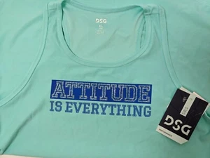 NEW DSG Girls 16 XL Activewear Tank Top Attitude is Everything Shirt Racerback - Picture 1 of 7