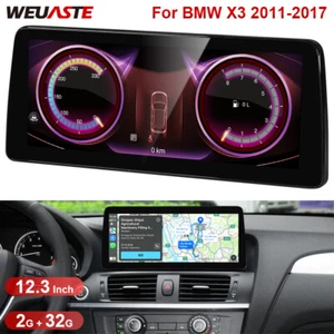 Unidad principal GPS para automóvil Android de 12,3"" para BMW X3 2011-2017 tablero navegación Carplay 2 GB + 32 GB - Imagen 1 de 12