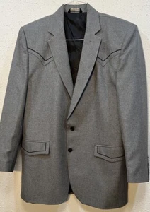 Silverado Vintage Western Rodeo Mantel Blazer/Jacke grau, Größe BRUSTUMFANG 42” L 32” - Bild 1 von 11