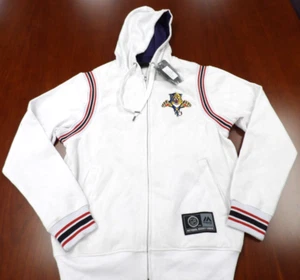 NWT MAJESTIC NHL FLORIDA PANTHERS WHITE HOODED ZIP UP SWEATSHIRT SIZE M - Picture 1 of 6