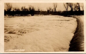 Cartolina fotografica reale vintage Nebraska NE Orleans Mill Pond 1907 RPPC - Foto 1 di 2