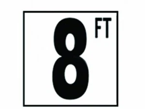 5IN NON-SKID 8 FT DEPTH MARKER TILE (NPT - DM52-2080) - Picture 1 of 1