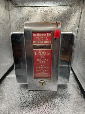 DISPENSADOR DE SERVILLETAS SWAMI FORTUNE TELLER AÑOS 50 SOPORTE DE MENÚ MONEDA-OP.  Z7 Foto 1 de 4