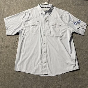 Poncho Pearl Snap Shirt Mens XL Short Sleeve Regular Fit Western Blue Outdoors - Picture 1 of 7