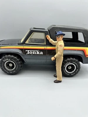 1979 Tonka Big Duke Bronco Pickup Truck 20" brinquedo de aço prensado MR-970 W acessórios - Imagem 1 de 4