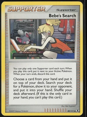 Bebe's Search Uncommon #89/111 Rising Rivals NM Pokémon - Image 1 of 2
