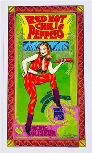 BOB MASSE RED HOT CHILI PEPPERS ROCK CONCERT POSTER SIGNED BY ARTIST - Picture 1 of 2
