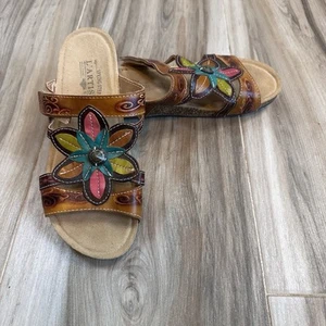Spring Step L''artise Thrill Sandals Size US 7.5-8 / EU 38 Boho Art To Wear Boho - Picture 1 of 8