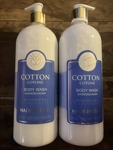 (2x Pack) Erbario Toscano Cotton Body Wash 33.8 oz Made in Italy Moisturizing - Picture 1 of 3
