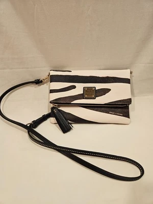 Bolso Bandolera Dooney & Bourke Plegable Cremallera con Estampado de Cebra Nuevo con Etiquetas Foto 1 de 3