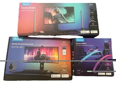 Govee Pacchetto Scrivania Gaming Corda, Monitor Barra Luminosa Illuminazione Dreamview Funziona Alexa - Immagine 1 di 4