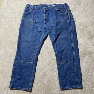 Vintage KEY Carpenter Work Jeans Herren 44x30 Double Knee Hammer Loop Heavy Denim - Bild 1 von 14