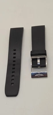 Correa de goma negra Breitling 20-18 mm 132S con cierre Foto 1 de 3
