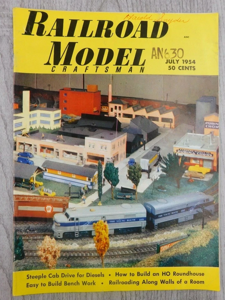 Railroad Model Craftsman JUL 1954 Vol. 23 No. 2 Trains Mancave Vintage Magazine - Image 1 of 4