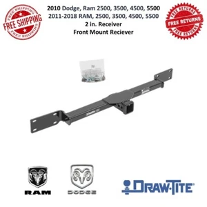 Draw-Tite 65063 Front Mount Receiver, Black 2" Receiver Fits Dodge & RAM Series - Picture 1 of 11
