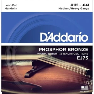 D'Addario EJ75 Phosphor Bronze Medium/Heavy Mandolin Strings (11.5-41) - Picture 1 of 4