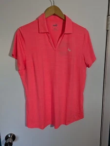 NWT WOMEN'S PUMA CLOUDSPUN FREE POLO, SIZE: XL, COLOR: IGNITE PINK HEATHER(J548) - Picture 1 of 3