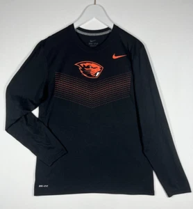 Nike OSU Beavers Dri Fit Long Sleeve Black T-Shirt Men’s Medium Oregon State - Picture 1 of 10