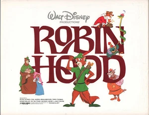 ROBIN HOOD original DISNEY title card movie poster - Picture 1 of 1
