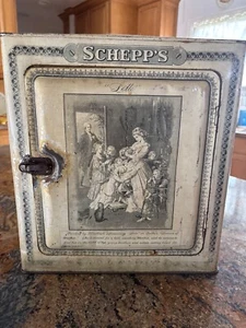 Antike Schepps Kuchen Metall Kuchenbox - Bild 1 von 5