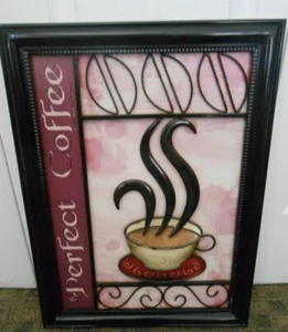 Perfekter Kaffee - Wandkunst mit Aluminiumrahmen, Kaffee Wohnkultur - kostenloser Versand - Bild 1 von 3