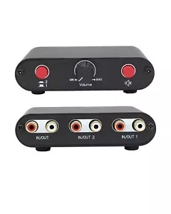 2-Way RCA Stereo Audio Switch 2 to 1 Input Signal Source Switcher Selector -RC21 - Picture 1 of 8